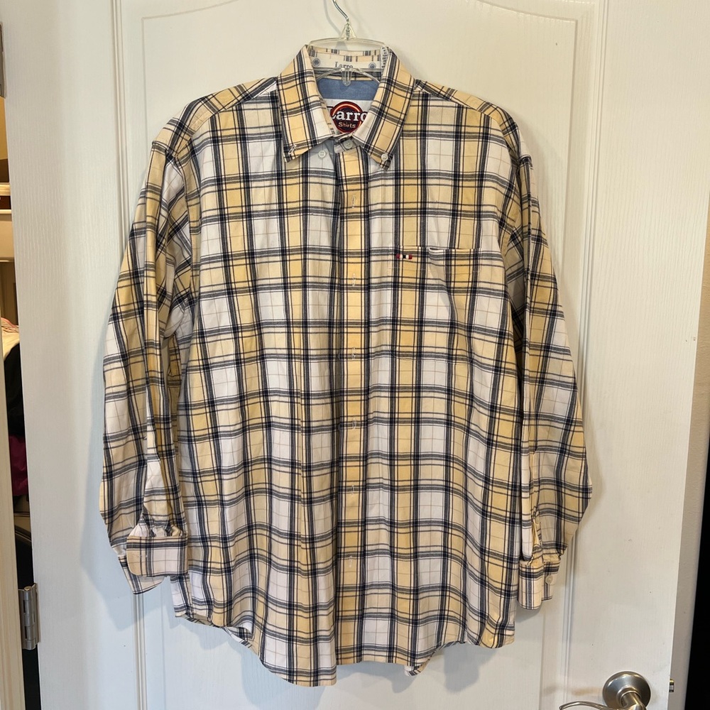 Men's Plaid Cowboy Western Long Sleeve Shirt